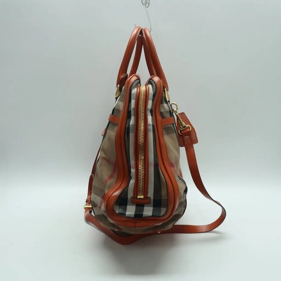 Burberry Brown Cloth Tote 633-041825 - Picture 3 of 12